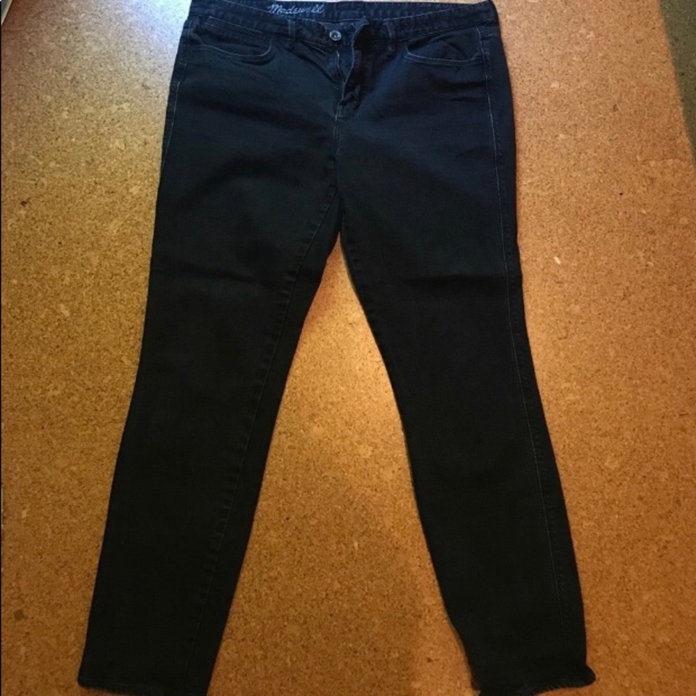 Black Midrise Madewell Ankle Jeans